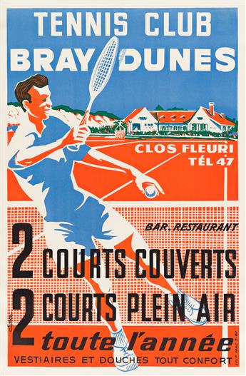 VARIOUS ARTISTS.  [TENNIS & GOLF.] Group of 7 posters. Sizes vary.